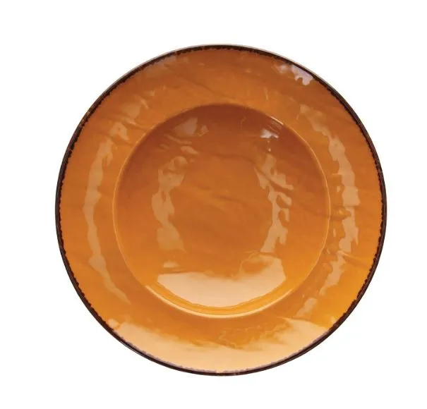 PIATTO FONDO PASTA BOWL VULCANIA VEGGIE D25 PORCELLANA GIALLO 6PZXCF