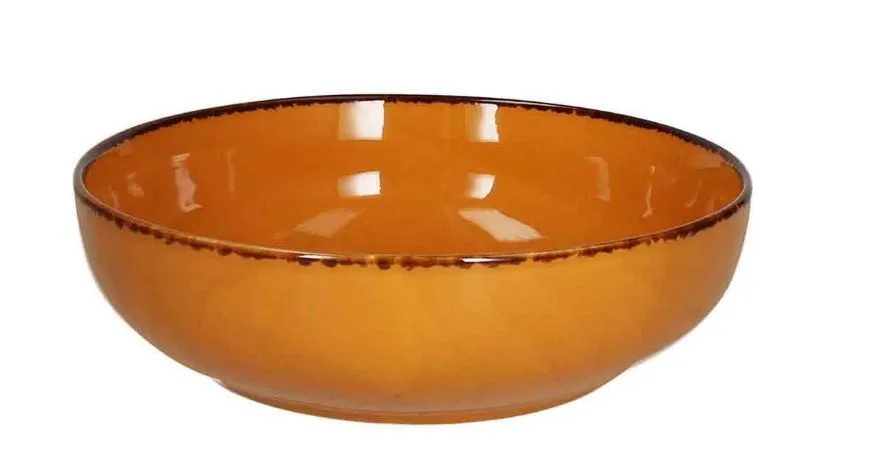 INSALATIERA VULCANIA VEGGIE CM20 PORCELLANA GIALLO 6PZXCF