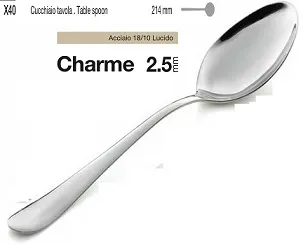 CUCCHIAIO ACCIAIO CHARME 214MM 12PZX10CFXCT